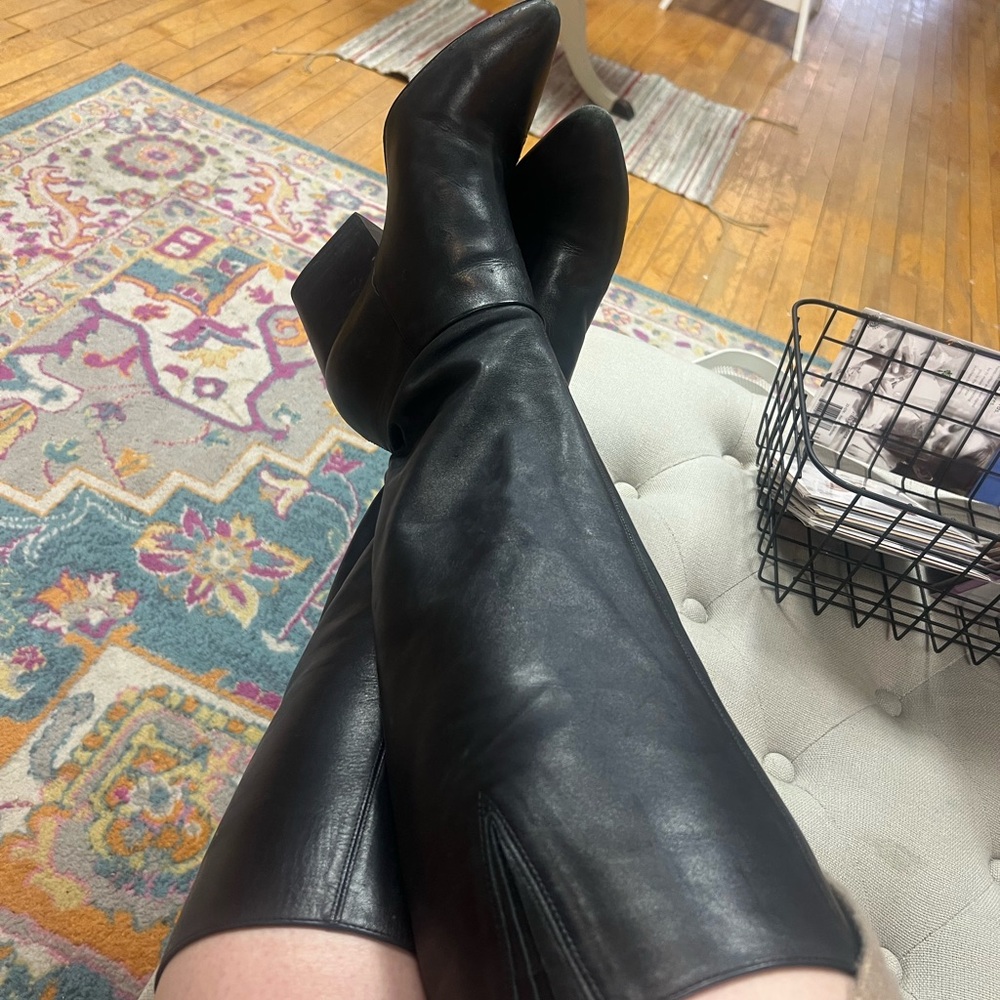 ABLE | Black knee high boots